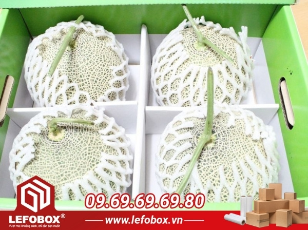 Thùng carton đựng 4-6 trái dưa lưới