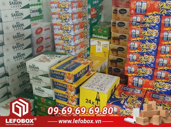 Thùng carton đựng bia lon và bia chai khác nhau như thế nào?