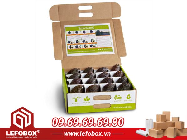 Thùng carton đựng bơ có ngăn chia