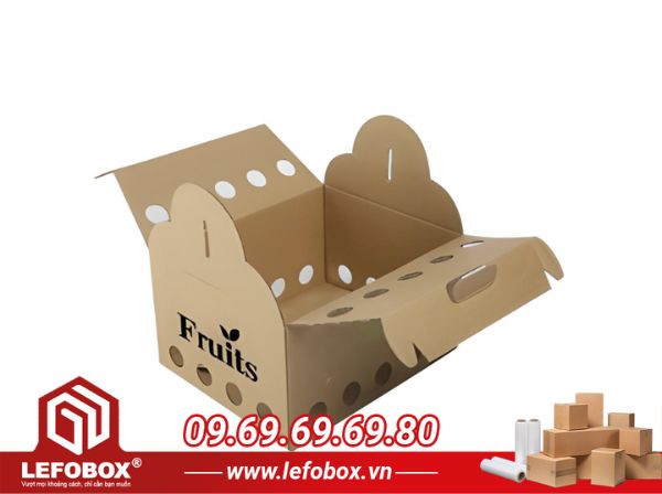 Thùng carton đựng bơ có tay cầm