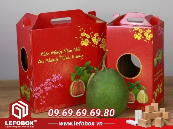 Thùng carton đựng bưởi bán lẻ