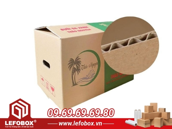 Thùng carton đựng bưởi vận chuyển nội địa 3 lớp