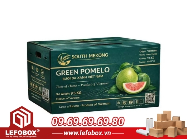Thùng carton đựng bưởi xuất khẩu sang nước ngoài
