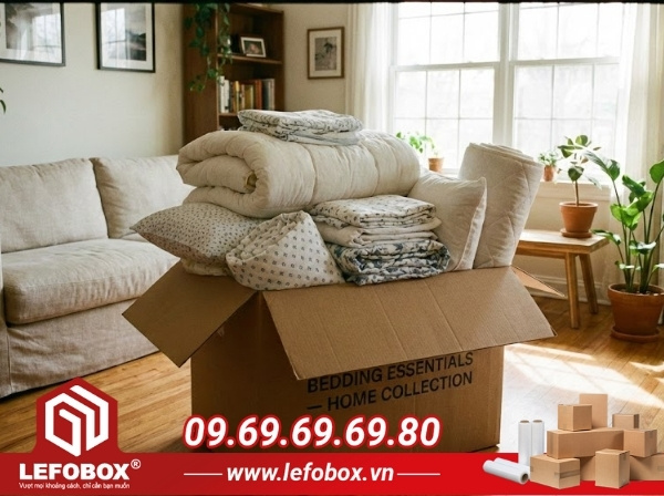 Mua thùng carton chuyển nhà đựng chăn ga gối nệm
