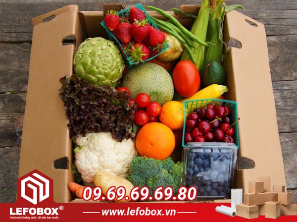 Tận dụng thùng carton đựng rau củ