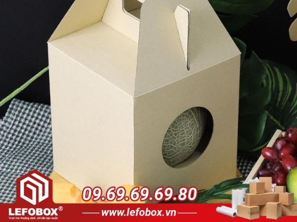Thùng carton đựng 1-2 trái dưa lưới