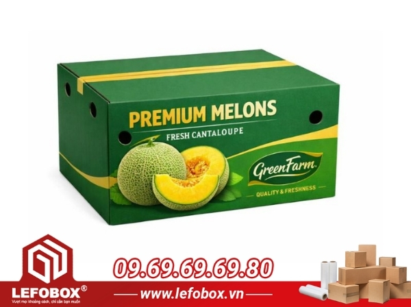 Thùng đựng dưa lưới có lỗ thoáng khí