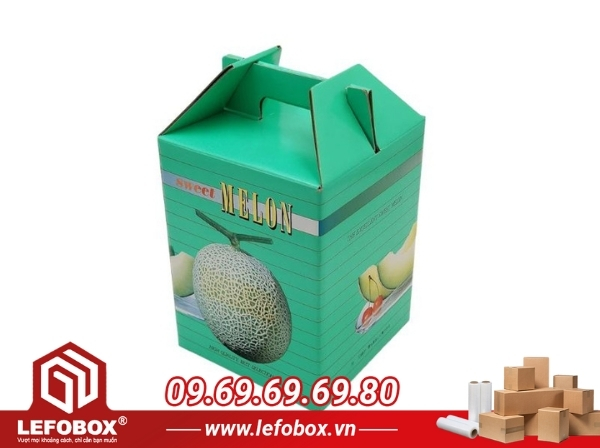 Thùng đựng dưa lưới có tay cầm