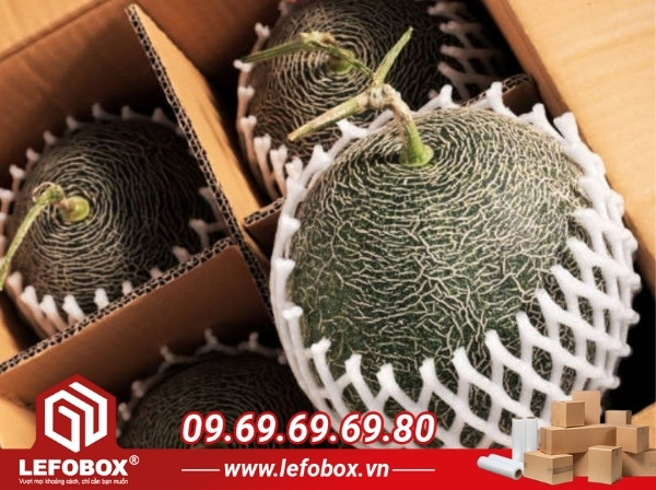 Thùng đựng dưa lưới có vách ngăn