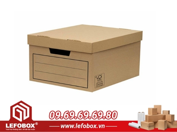 Thùng carton giấy A4 kích thước 29.7x21xn cm