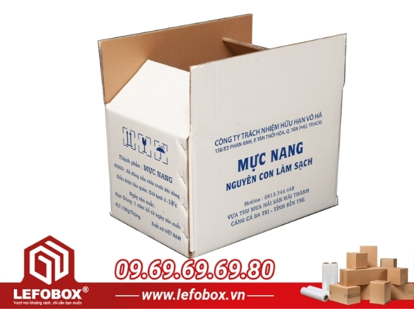 Thùng carton đựng hải sản 7 lớp thường được sử dụng trong xuất khẩu thủy sản