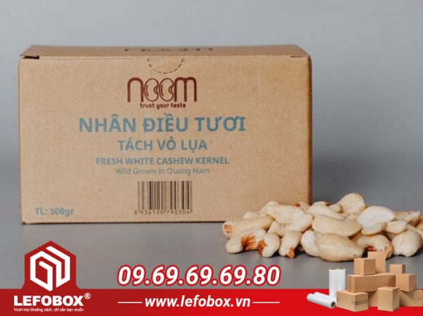 Thùng carton đựng hạt điều