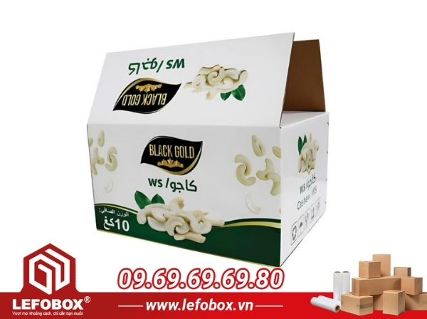 Thùng carton đựng hạt điều 3 lớp