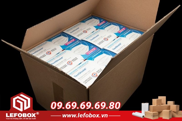 Thùng carton đựng khẩu trang đóng hộp