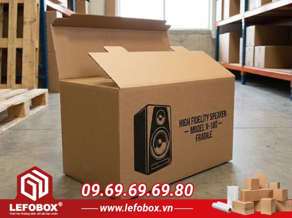 thùng carton đựng loa nắp gài