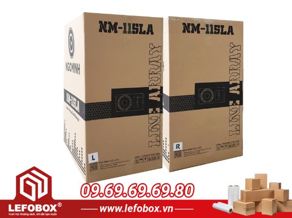 thùng carton đựng loa in tên thương hiệu