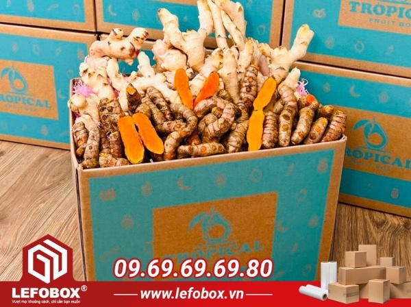 Thùng carton đựng nghệ tươi