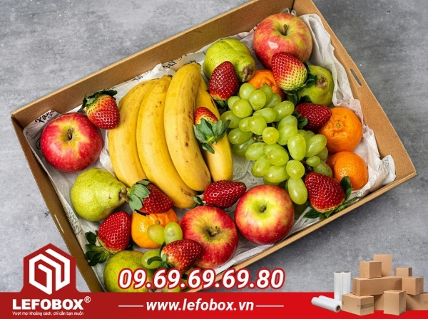 Carton box được ứng dụng đựng thực phẩm nông sản 