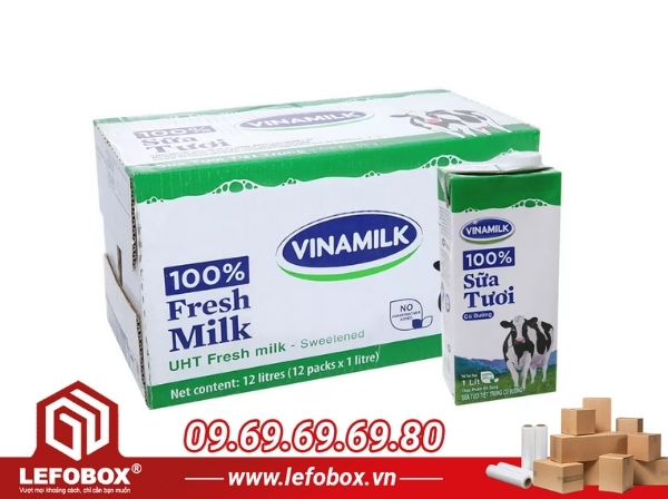 thùng carton đựng sữa giúp tăng nhận diện thương hiệu
