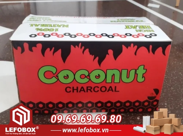 Mẫu thùng carton đựng than dừa