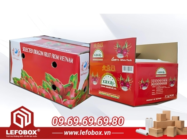 Thiết kế thùng carton đựng thanh long