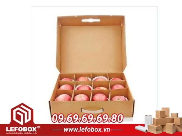 Mẫu thùng carton đựng thực phẩm có ngăn chia