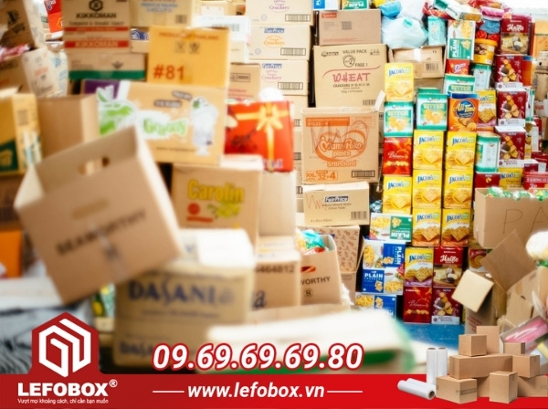 Thùng carton Bến Cát đựng thực phẩm