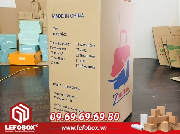 Thùng carton đựng vali xuất khẩu