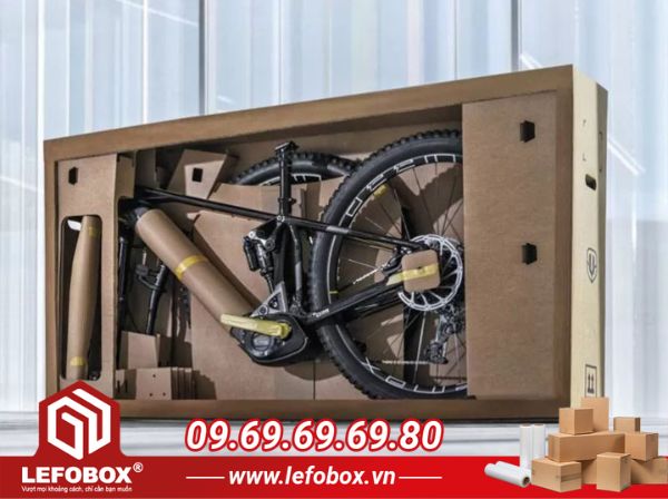 Thùng carton đựng xe đạp có chia ngăn