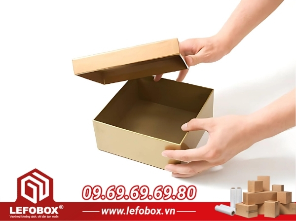 Thùng carton nắp rời dễ dàng đóng mở