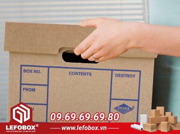 Thùng carton Nhà Bè đựng tài liệu, hồ sơ văn phòng