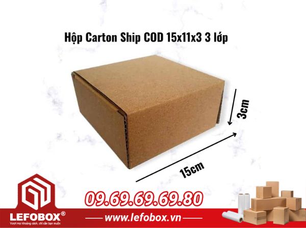 Hộp carton Ship COD giá rẻ chỉ từ vài ngàn đồng của LEFOBOX rất được ưa chuộng tại huyện Hóc Môn