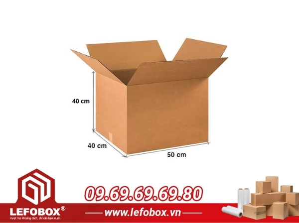 Thùng carton chuyển nhà 50x40x40cm 3 lớp và 5 lớp
