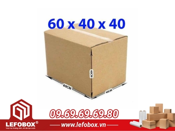 Thùng carton chuyển nhà 60x40x40cm 3 lớp và 5 lớp
