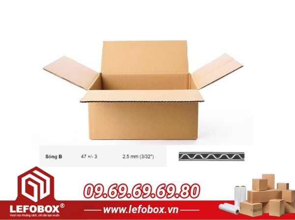 Cấu tạo của thùng carton sóng B