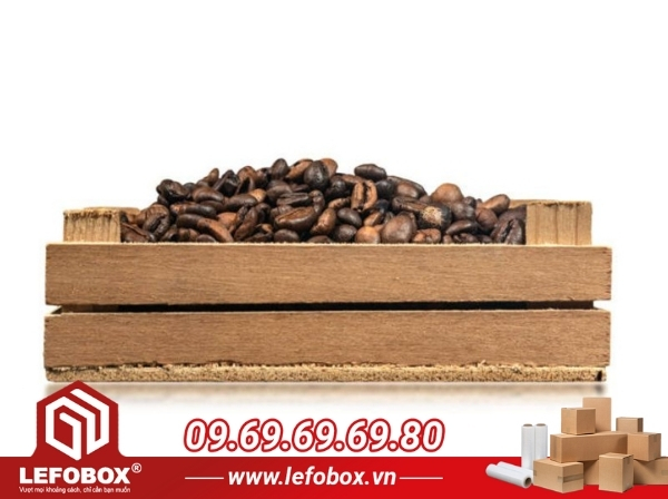 Thùng gỗ đựng cà phê