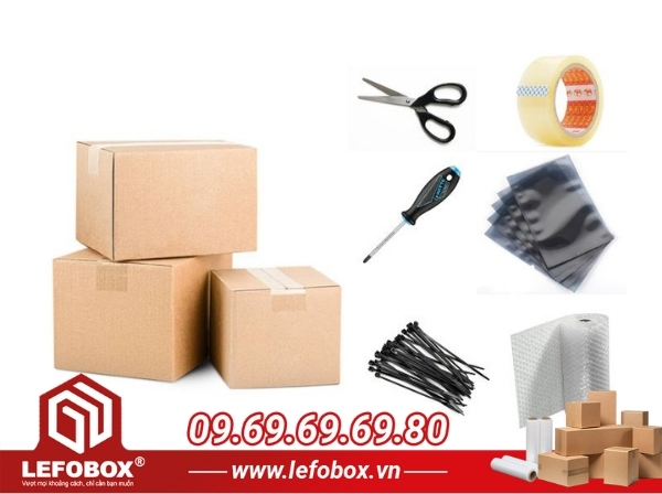 Các vật liệu cần thiết để đóng gói máy tính