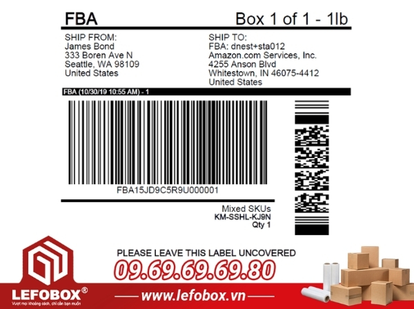 Ví dụ về shipping mark