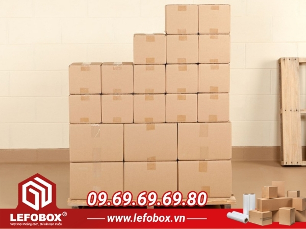 Xếp thùng hàng nặng phía dưới